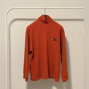 Tommy Hilfiger orange turtleneck sweater. Size L